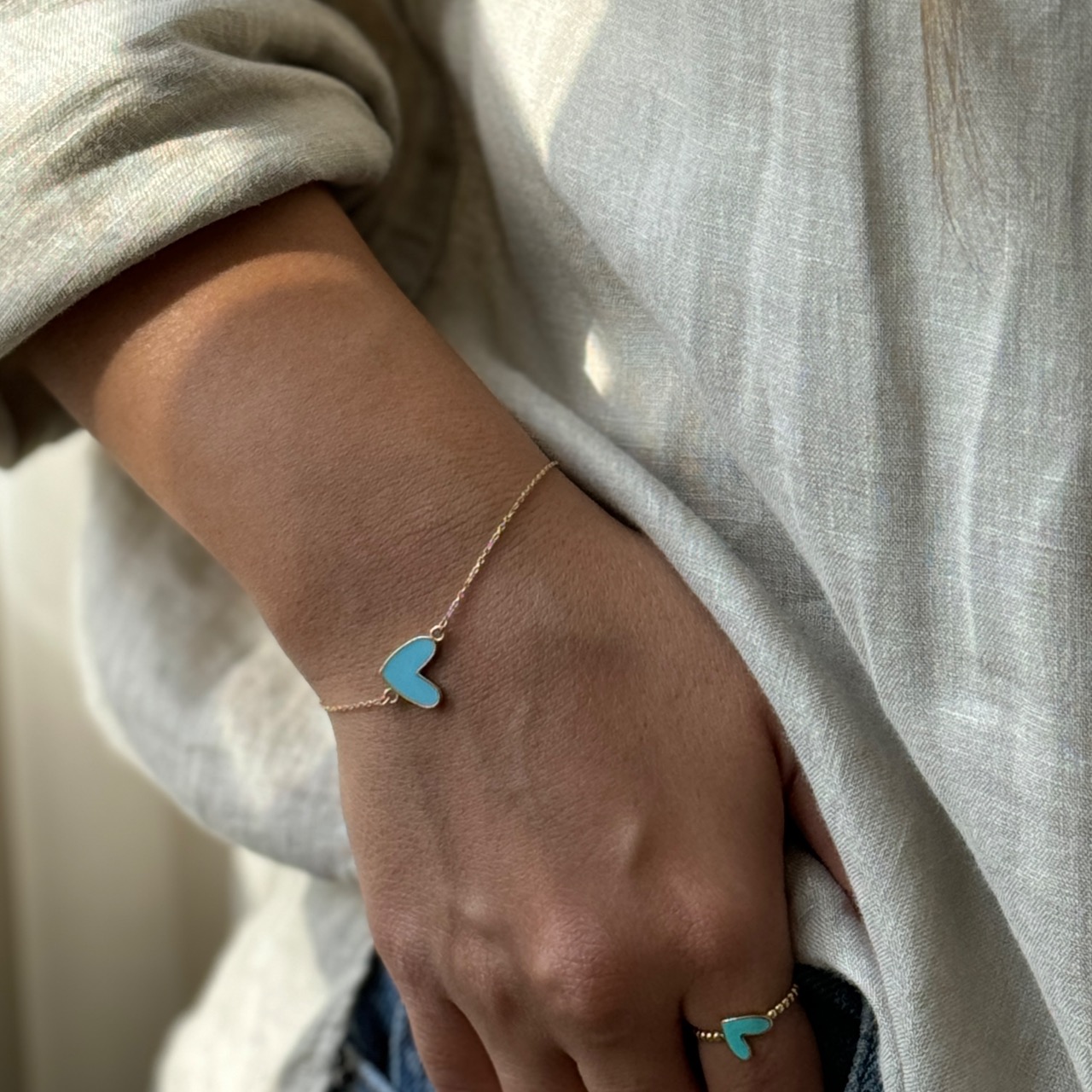 دستبند شب نما قلب